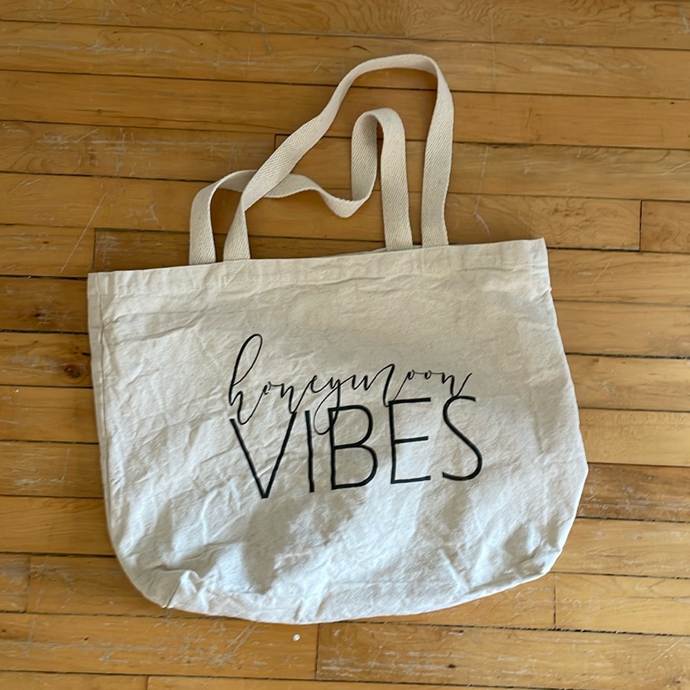 Honeymoon Vibes Canvas Tote